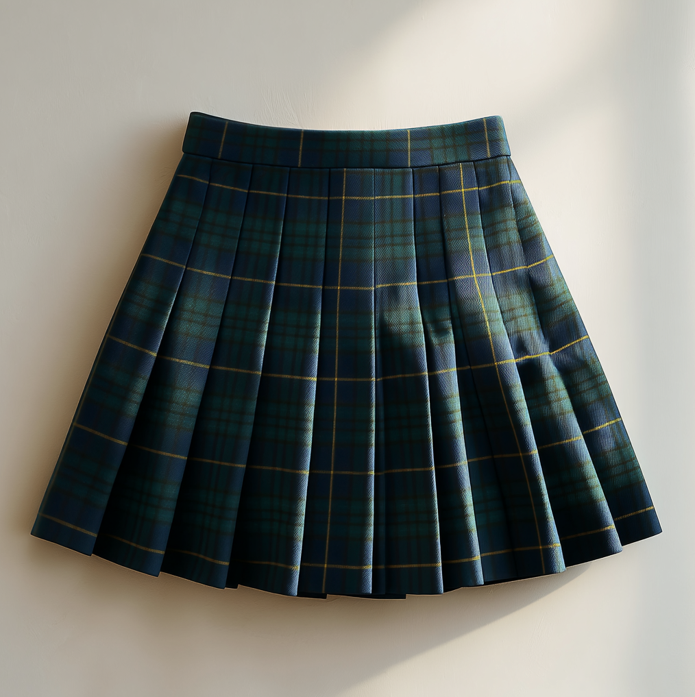 Jupe plissée femme à carreaux couleurs contrastées chic printemps été | Maison Préppy
