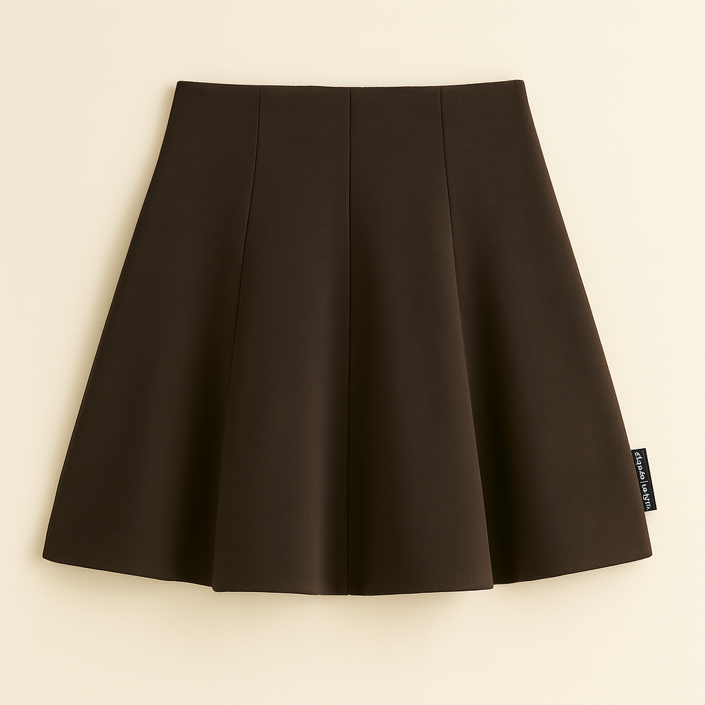 Jupe mini femme taille haute plissée coupe A élégante unie zippée automne hiver | Maison Préppy