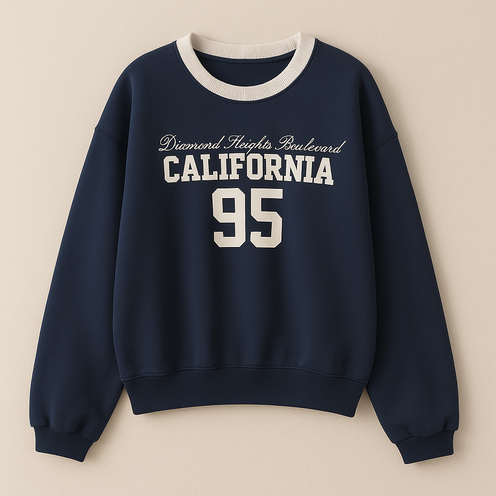 Pull femme col rond à fleurs manches longues coupe loose style preppy automne hiver | Maison Préppy